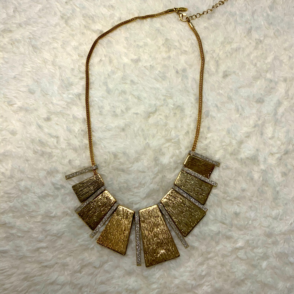 Gold Statement Necklace By Natasha 9$
